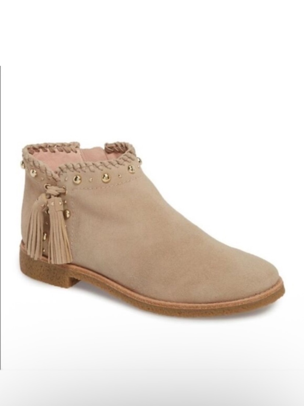Kate Spade | Bowie Desert Suede Studded Tassel Ankle Bootie | Sz 10.5
